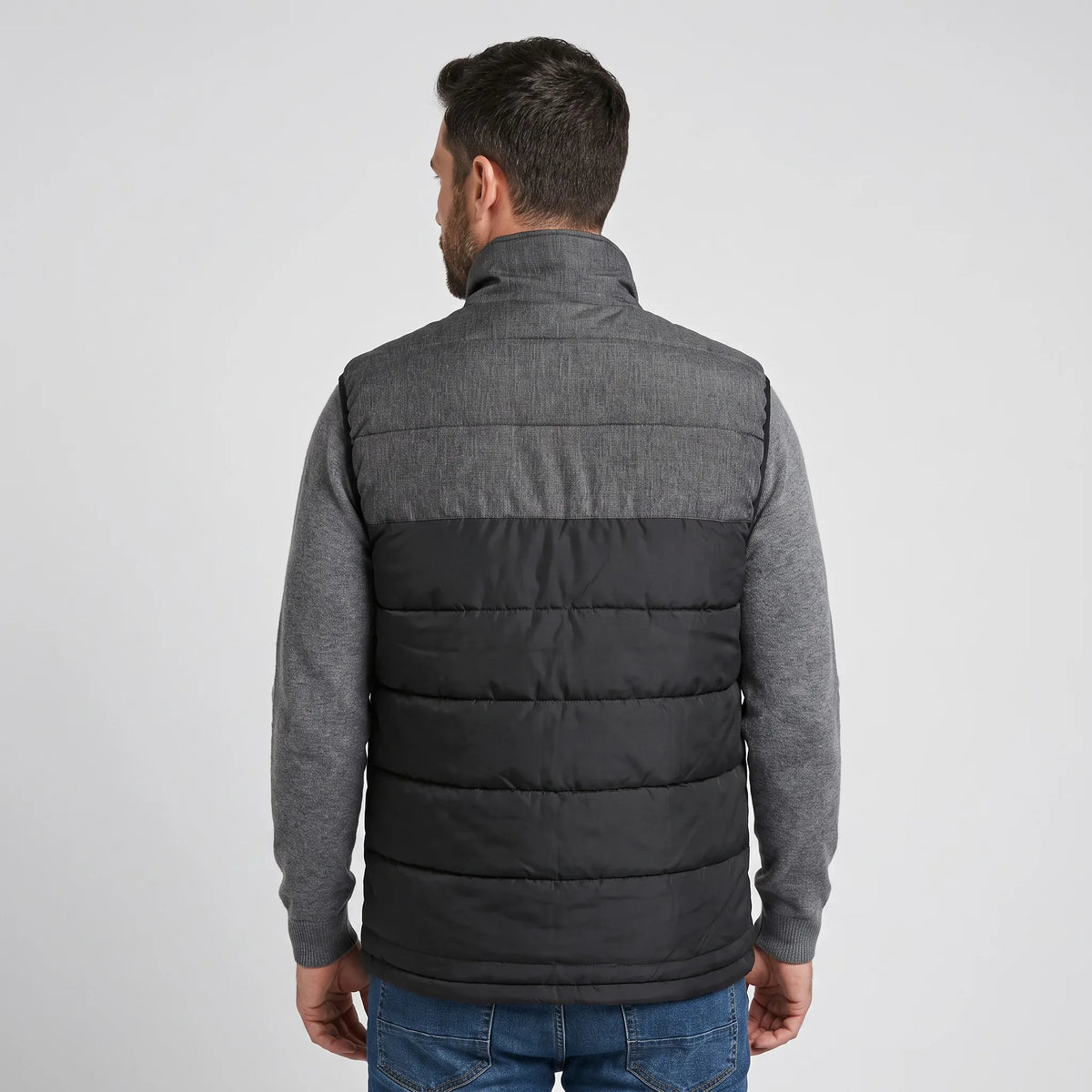 Veste chauffante sans manche homme vue de dos